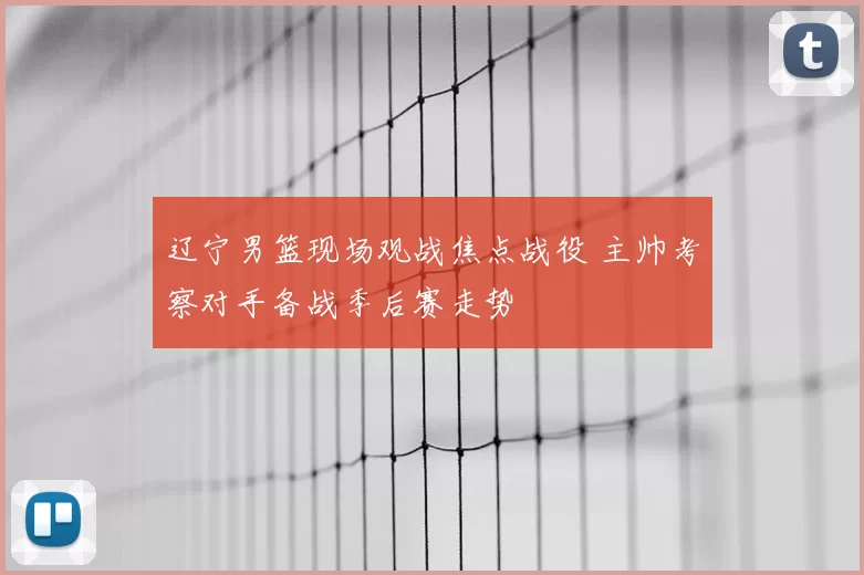 辽宁男篮现场观战焦点战役 主帅考察对手备战季后赛走势