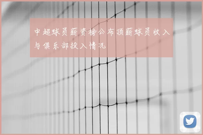 中超球员薪资榜公布顶薪球员收入与俱乐部投入情况