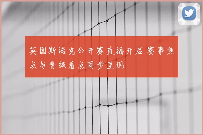 英国斯诺克公开赛直播开启 赛事焦点与晋级看点同步呈现